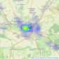 Northwood - Incorporating Bassets listings heatmap