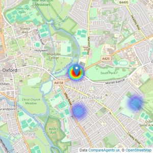 Northwood - Oxford listings heatmap