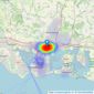 Northwood - Portsmouth listings heatmap