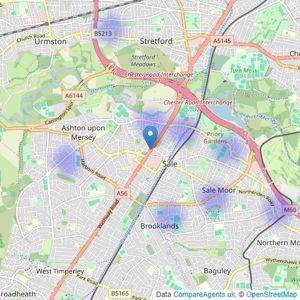 Northwood - Sale listings heatmap