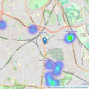 Northwood Sales - West Norwood listings heatmap