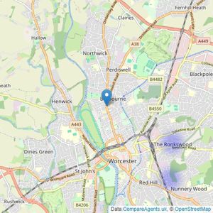 Northwood - Worcester listings heatmap