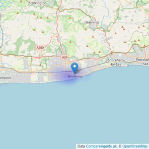 Northwood - Worthing listings heatmap