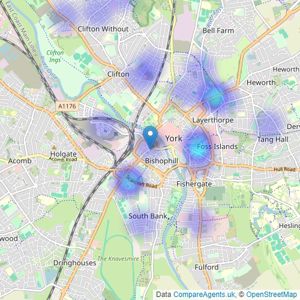 Northwood - York listings heatmap