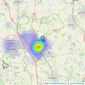 Nova Estate Agents - Luton listings heatmap