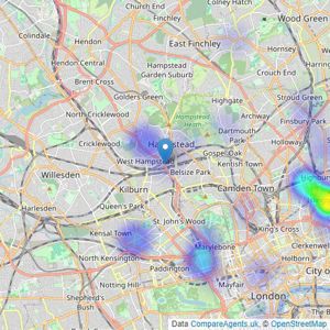 Nova Haus London - London listings heatmap