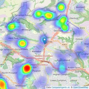 Novahomes - Plymouth listings heatmap