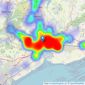 Number One Real Estate - Newport listings heatmap