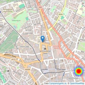 Oak Property Consultants - Nottingham listings heatmap