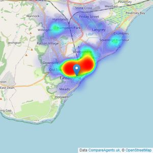 Oakfield - Eastbourne listings heatmap