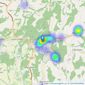 Oakfield - Heathfield listings heatmap