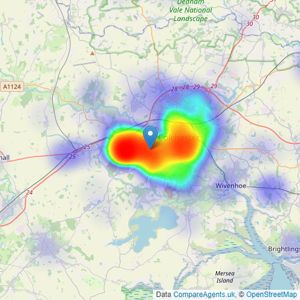 Oakheart Property - Colchester listings heatmap