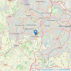 Oakleaf West Midlands - Halesowen listings heatmap