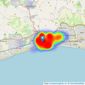 Oakley Property - Shoreham-By-Sea listings heatmap