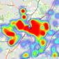 Oakmans Estate Agents - Birmingham listings heatmap