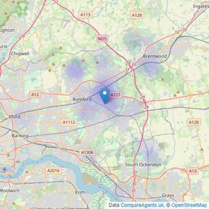 Oakmont Property Consultants - Hornchurch listings heatmap