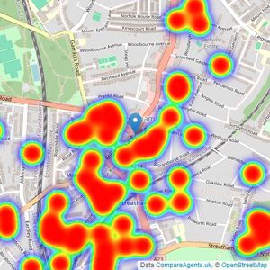 Oaks Estate Agents - Streatham listings heatmap