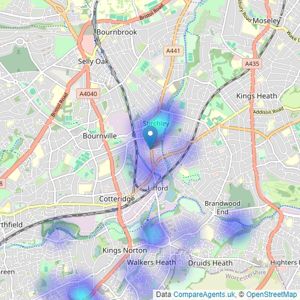 Oakton Estates - Birmingham listings heatmap