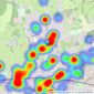 Oakwood Estates - Burnham listings heatmap