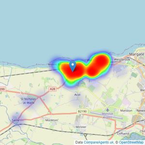 Oakwood Homes - Birchington listings heatmap