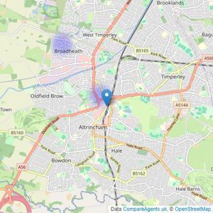 Oakwood Property Services - Altrincham listings heatmap