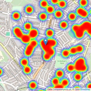 Ocean - Bishopston listings heatmap