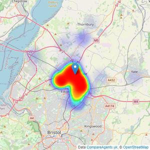 Ocean - Bradley Stoke listings heatmap