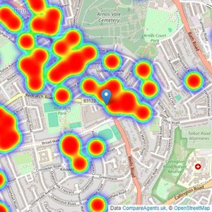 Ocean - Knowle listings heatmap