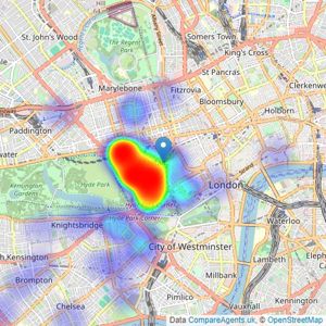 Oliver Bernard Private - Mayfair listings heatmap