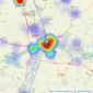 Oliver James - Huntingdon listings heatmap