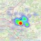 On The Move Estate Agents - Coatbridge listings heatmap