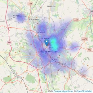 OneAgency - Stoke-On-Trent listings heatmap