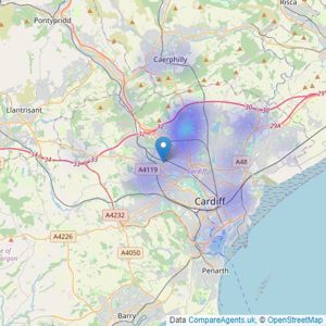 Online Agent Cardiff - Cardiff listings heatmap