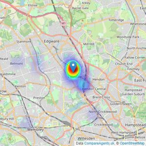 Open Homes - Colindale listings heatmap