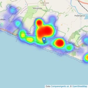 Open House Estate Agents - Brighton listings heatmap