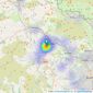 Open House Estate Agents - Keighley listings heatmap