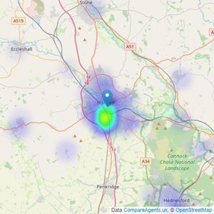 Open House Estate Agents - Nationwide listings heatmap