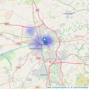 Open House Preston Ltd - Preston listings heatmap