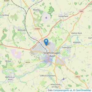 Oracle Property Sales - Stratford Upon Avon listings heatmap