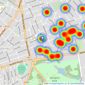 O'Riordan Bond - Abington East listings heatmap