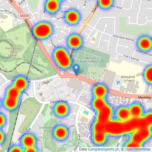 O'Riordan Bond - Hunsbury listings heatmap