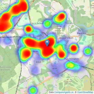 Osborne Heath - Ascot listings heatmap