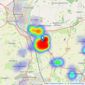 Oscar James - Burton Latimer listings heatmap