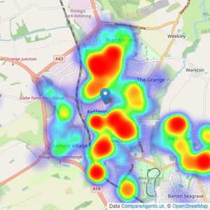 Oscar James - Kettering listings heatmap