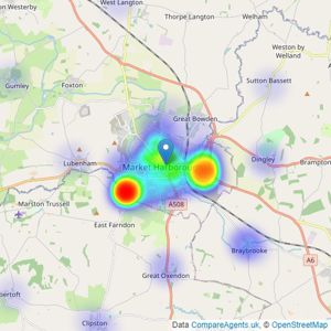 Oscar James - Market Harborough listings heatmap