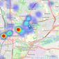 Oscar James - Northampton listings heatmap