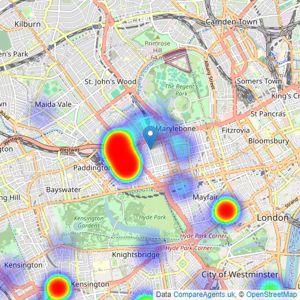 O'Sullivan Property - London listings heatmap