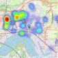 Owen Lyons - Grays - Sales listings heatmap