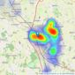 Own Homes - Stevenage listings heatmap