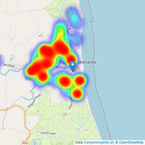 Oxford Family Estates - Chapel St. Leonards listings heatmap